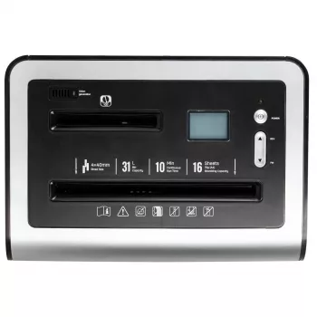 DELI E9917EU Destruidora de Papel Corte Cruzado, 10 Folhas, 20L, Preto