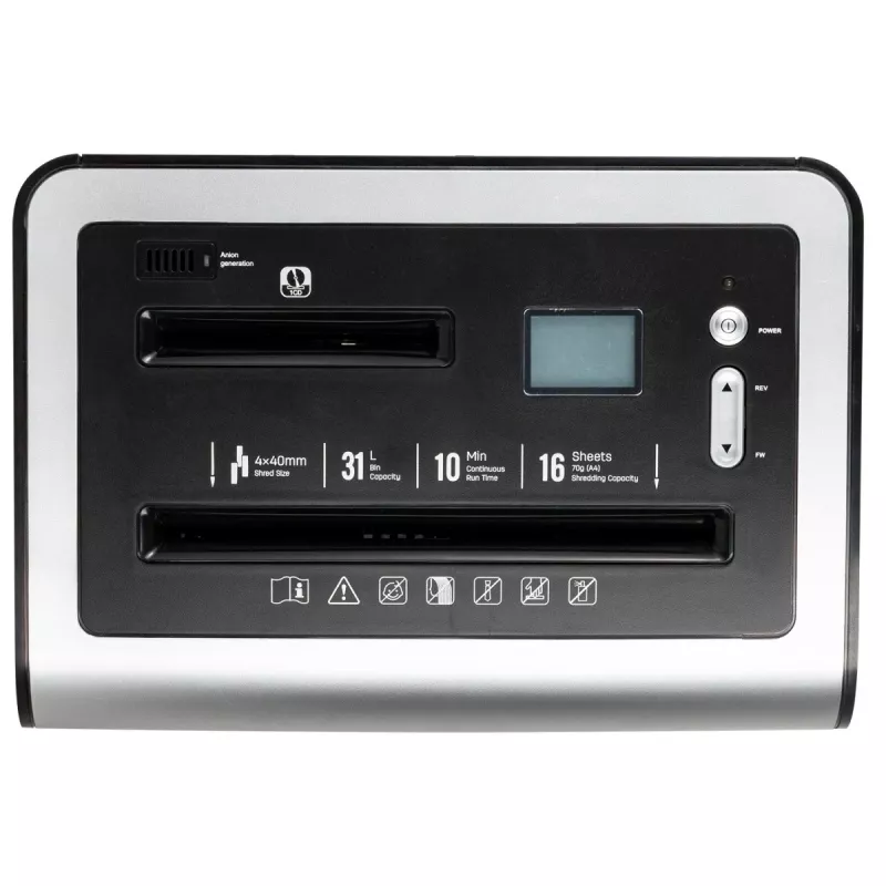 DELI E9917EU Destruidora de Papel Corte Cruzado, 10 Folhas, 20L, Preto