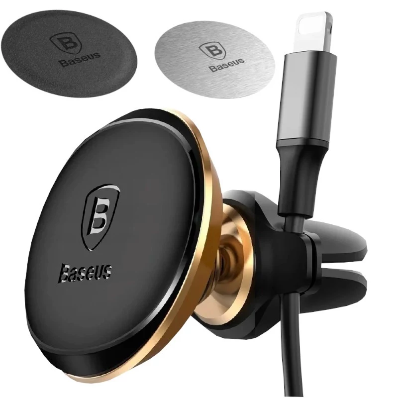 Baseus suporte magnético para saída de ar do automóvel dourado
