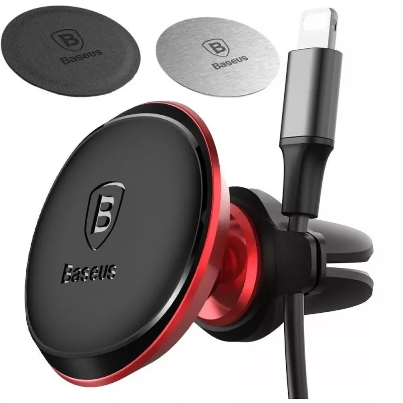 BASEUS suporte magnético para saída de ar do automóvel vermelho