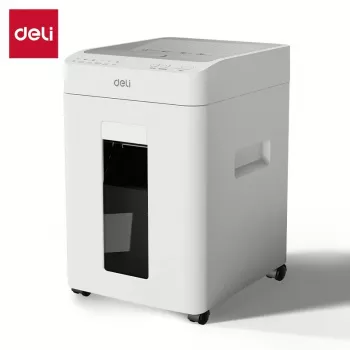 Destruidora de papel de corte cruzado Deli ET081, 8 folhas, 15L, preta