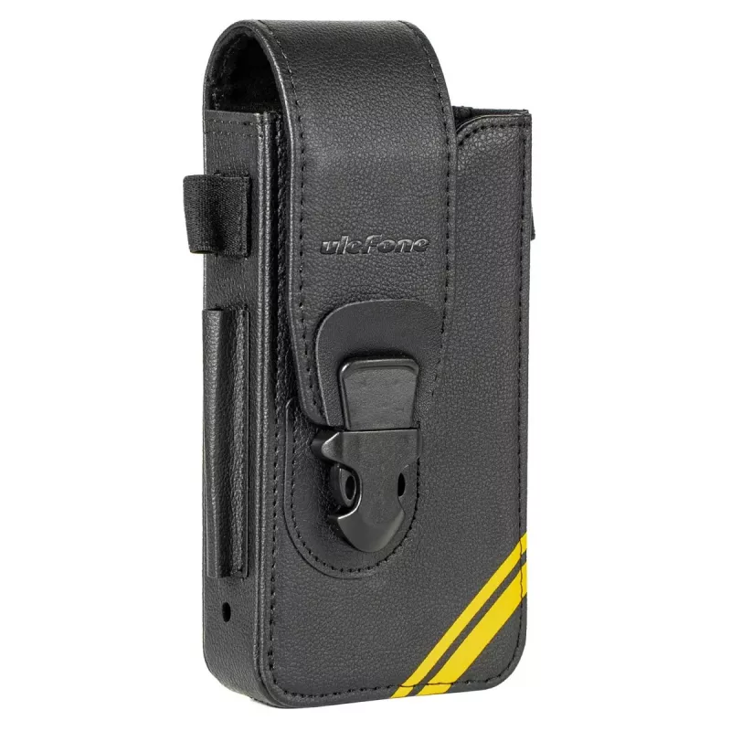 Capa carteira flip de pele PU Premium Ulefone Armor 26 Ultra com compartimentos para cartões e suporte - preta