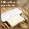 DELI Plastificadora de escritório ET102 A4 - Quente e frio, 2 rolos, 250 mm/min, Preto