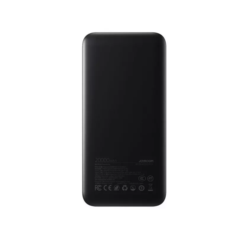 Powerbank Joyroom JR-PBF14 Pro 22,5W 20000mAh com ecrã digital 2x USB-A 1x USB-C - Preto