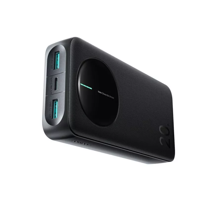 Powerbank Joyroom JR-PBF14 Pro 22,5W 20000mAh com ecrã digital 2x USB-A 1x USB-C - Preto