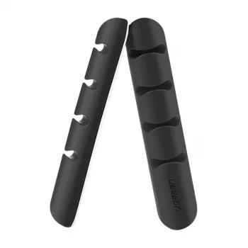 Clipe de gestão de cabos UGREEN 4 slots (pack de 2) - preto