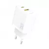 Carregador de parede Dudao A26TEU GaN 25W USB-C USB-A branco