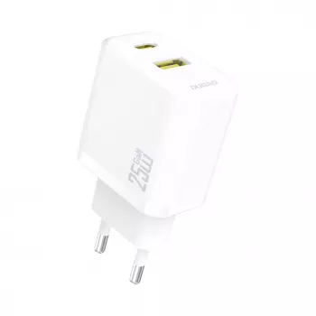 Carregador de parede Dudao A26TEU GaN 25W USB-C USB-A branco