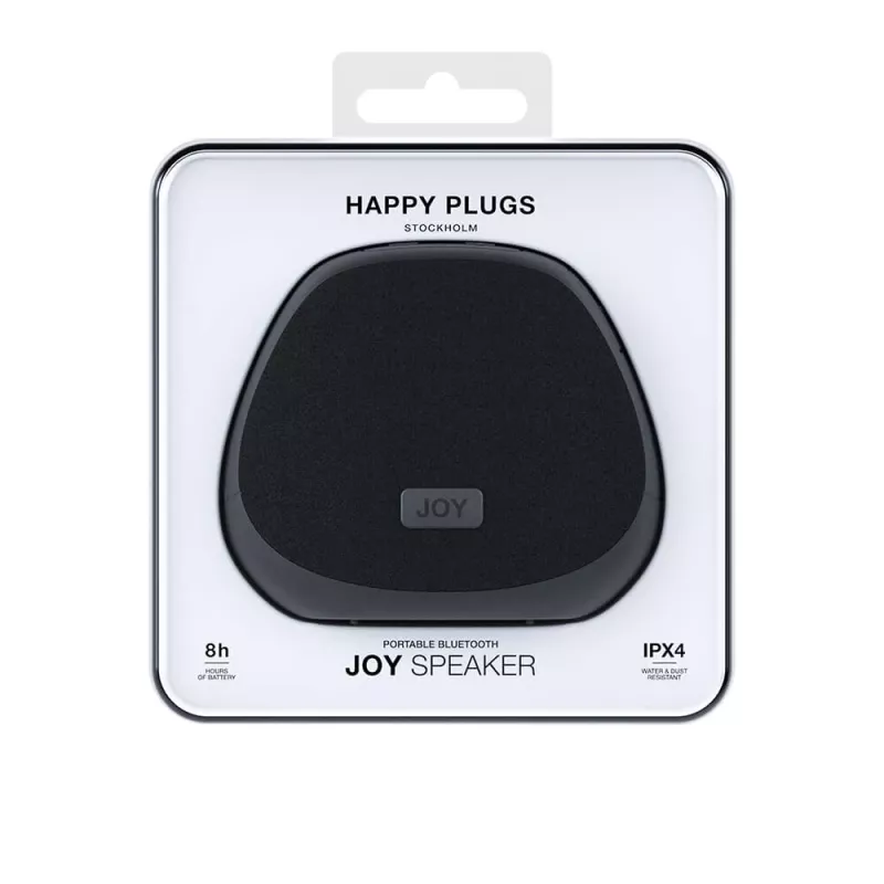 Coluna Happy Plugs Joy Speaker - Bluetooth 5.3 sem fios, 5W (preto)