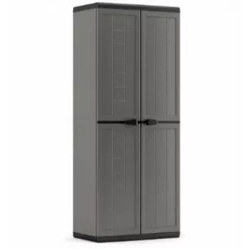 Armário de jardim KETER Jolly IT - cinzento/preto, 200L, armário de arrumação exterior com fechadura