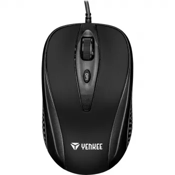 YENKEE YMS 1025 BK QUITO Rato com fio USB, ótico, 1000 DPI, 4 botões, preto