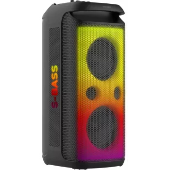 SENCOR Partycon CORE Power 140W Coluna Bluetooth portátil com TWS, IPX4, LED RGB, karaoke, preta