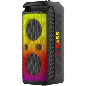SENCOR Partycon BOOST Power 250W Coluna Bluetooth portátil para festas com TWS, IPX4, LED, rádio FM, karaoke, microfone