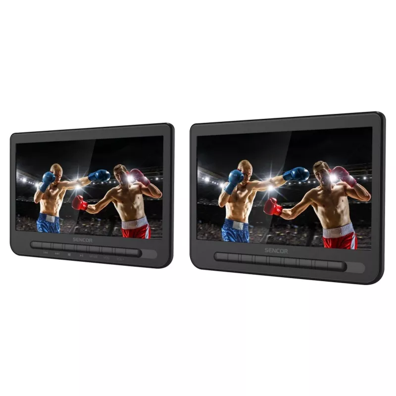 SENCOR SPV 7105 DUAL Monitor de encosto de cabeça para automóvel com DVD 2x10 polegadas LCD