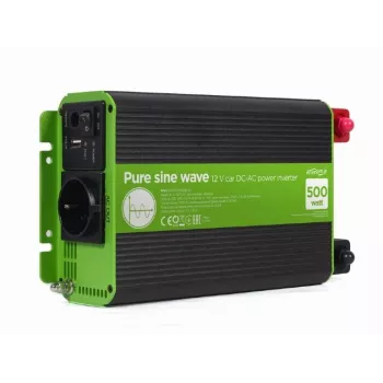 Inversor de onda sinusoidal pura Gembird 12V para 230V 500W
