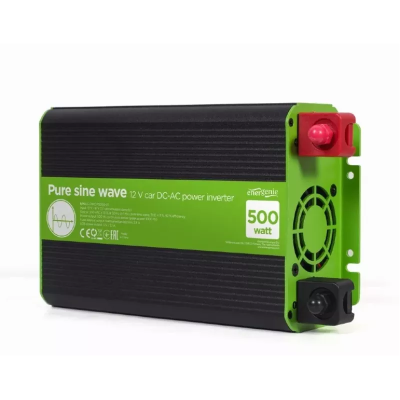 Inversor de onda sinusoidal pura Gembird 12V para 230V 500W