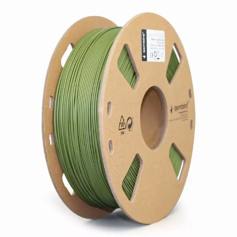 Filamento PLA Gembird mate verde militar 1,75 mm 1 kg 340 m