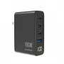 Carregador rápido GaN GEMBIRD 4x USB 100W preto