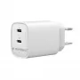 Carregador de parede USB-C de porta dupla Gembird TA-UC-2C-PD45-01-W 45W branco