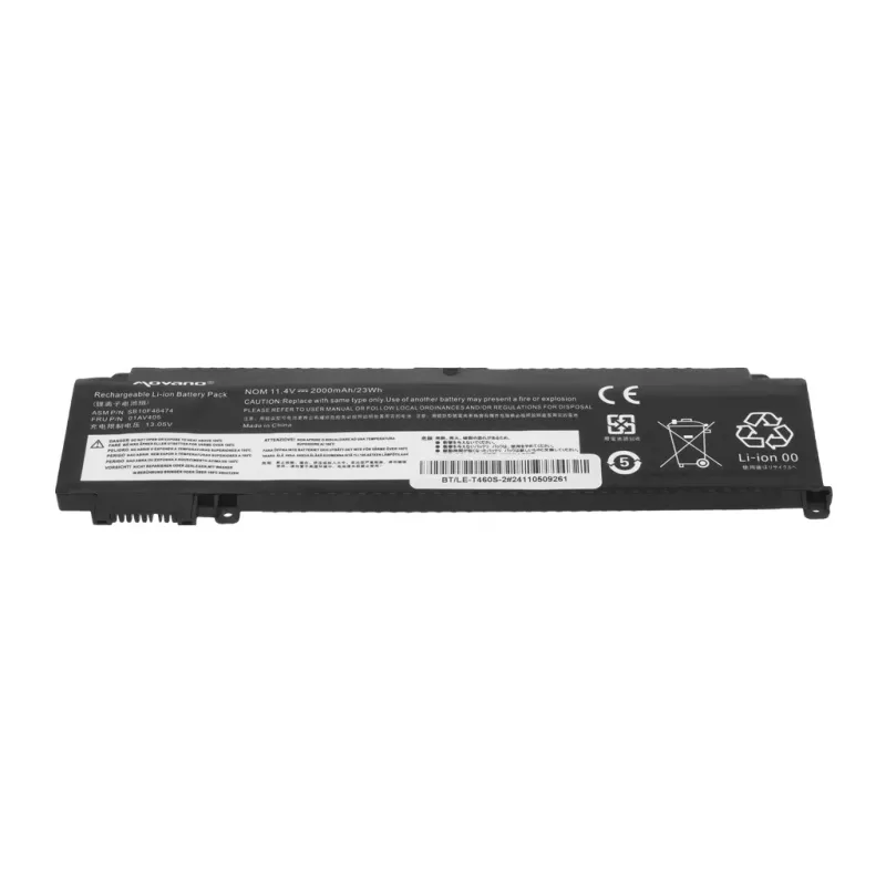 MITSU Bateria para Lenovo ThinkPad T460s T470s - Frontal - 2000 mAh (23 Wh)