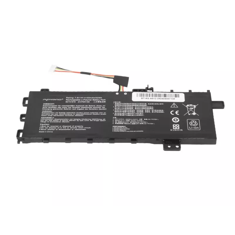 MITSU Bateria B21N1818 para Asus Vivobook 15 A512 R512 X512 - 4150 mAh (32 Wh)