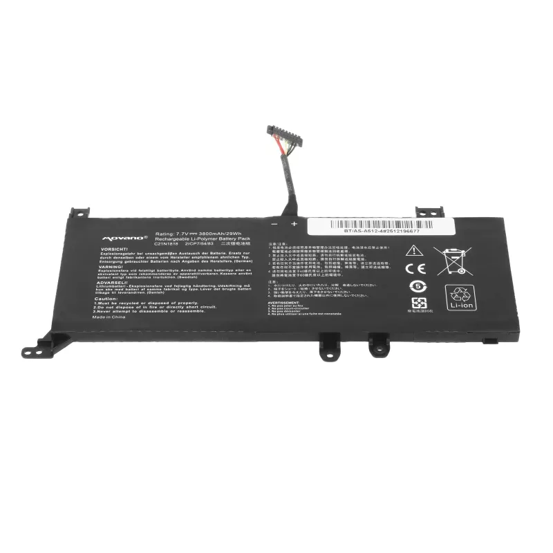 MITSU Bateria B21N1818-2 para Asus X512FA X512UF X509FB X509FA X509FJ X509 - 3800 mAh (29 Wh)