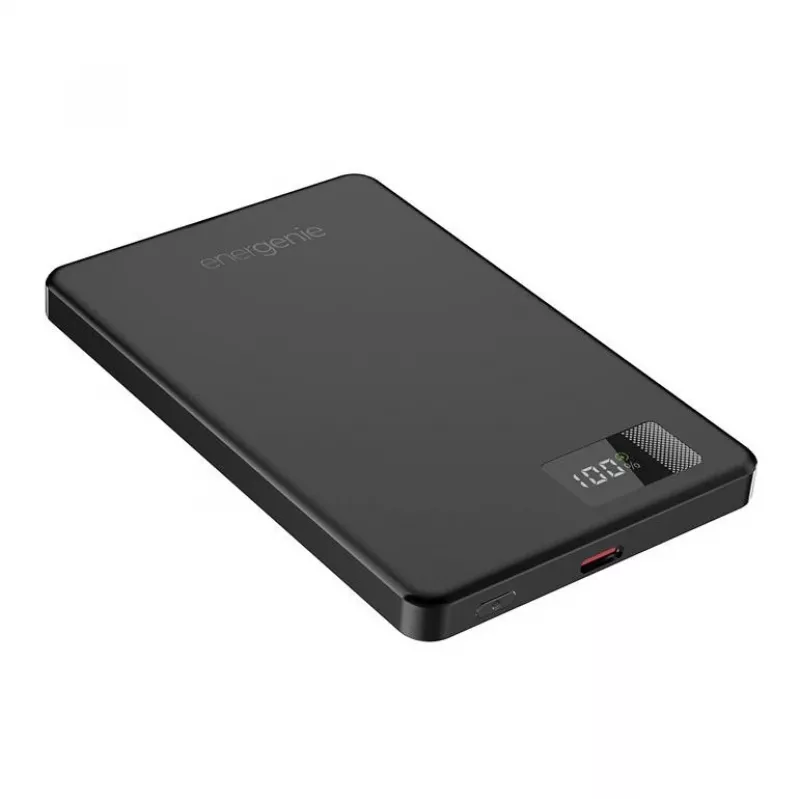 GEMBIRD PB05-WPC15M-LCD-01 power bank magnética sem fios 5000mAh 15W LCD preto
