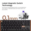 Keychron K8H-F1 75% Magnetic Wood teclado gaming preto