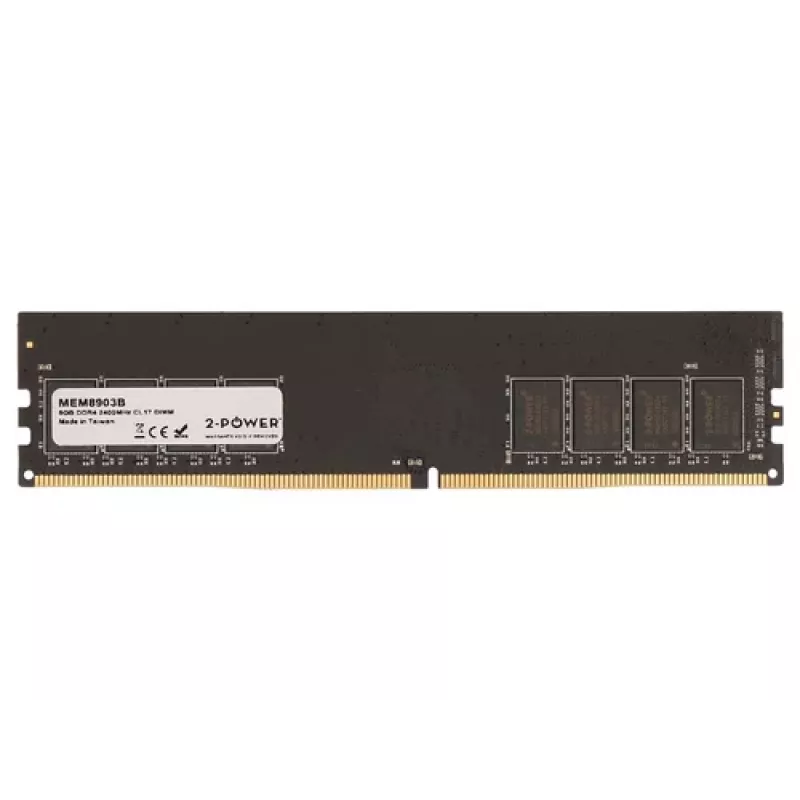 Módulo de memória para desktop 2-Power DDR4 8 GB 288-Pin DIMM (PC4-21300, 2666 MHz, CL19, 1,2 V, Non-ECC, Unbuffered, Single Rank)