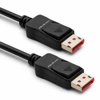 Cabo DisplayPort 2.1 Qoltec 3m 8K 54Gbps macho a macho