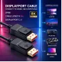 Cabo DisplayPort v2.1 Qoltec macho a macho 8K 54G 5m preto