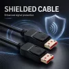 Cabo DisplayPort v2.1 Qoltec macho a macho 8K 54G 5m preto