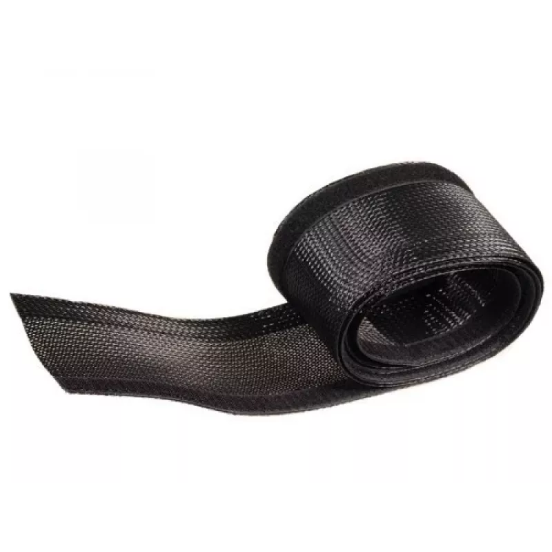 MACLEAN Organizador de cabos 1,8 m 85 mm MCTV-675 preto