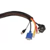 MACLEAN Organizador de cabos 1,8 m 85 mm MCTV-675 preto