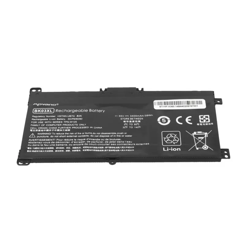 Bateria MOVANO BK03XL para HP Pavilion x360 14-BA - 3400 mAh (39 Wh)