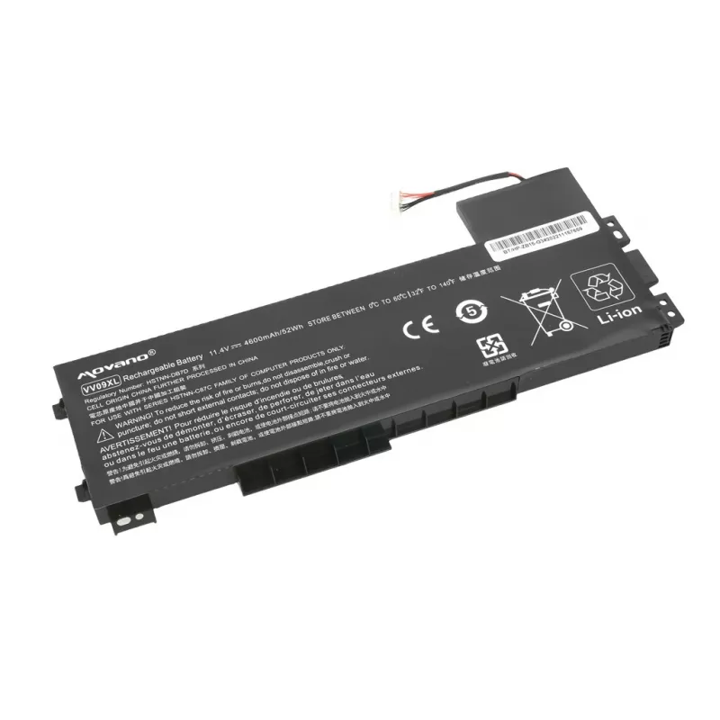 Bateria MOVANO VV09XL 808452-001 para HP ZBook 15 G3 G4 - 4600 mAh (52 Wh)