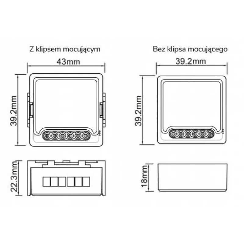 OXT T224 Módulo Relé WiFi Mini 4 Canais Tuya Smart Life Contacto Seco 10A/Canal
