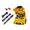 Kit de montagem de autocarro com motor de oficina LEAN TOYS amarelo