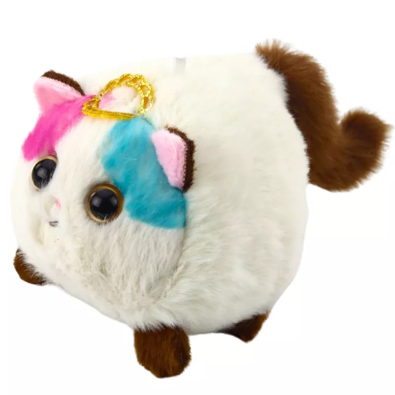 LEAN TOYS Gatinho de peluche mascote com cauda a abanar castanho e branco
