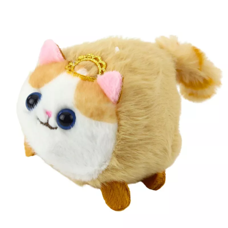 LEAN TOYS Gatinho de peluche mascote com cauda a abanar castanho e branco