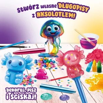 LISCIANI Slumi Squishy Pens - sortido de esferográficas inovadoras com acessório anti-stress, tinta preta, ponta média 0,7 mm, pack de 1 unid.