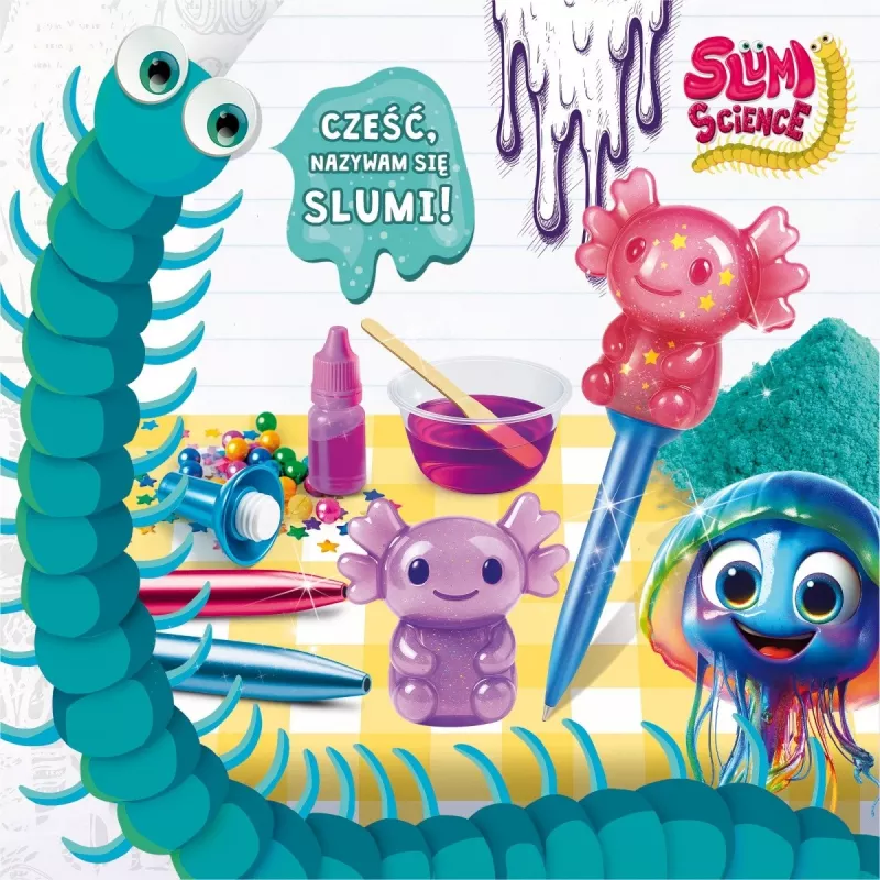 LISCIANI Slumi Squishy Pens - sortido de esferográficas inovadoras com acessório anti-stress, tinta preta, ponta média 0,7 mm, pack de 1 unid.