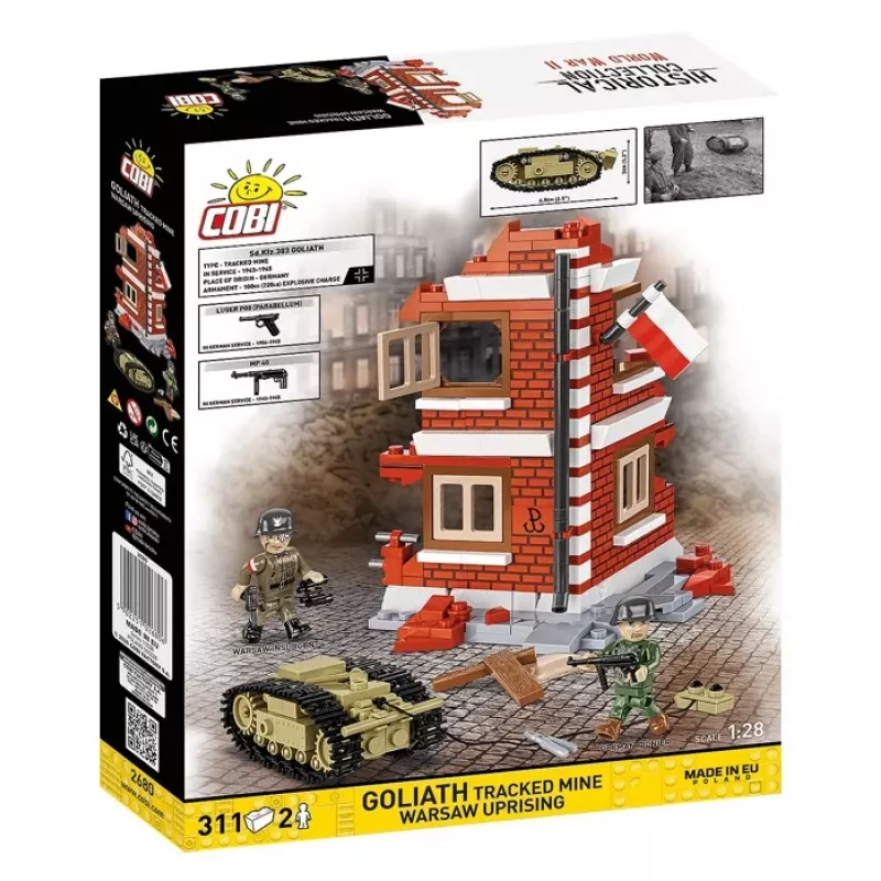 COBI Historical Collection Goliath mina de lagartas, Levantamento de Varsóvia, 1:28, 311 peças