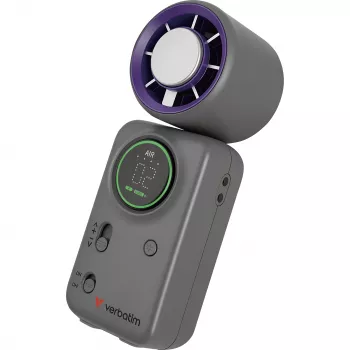 Ventilador de mão Verbatim Cool'n'Go Ice Touch Mini (violeta/cinzento)