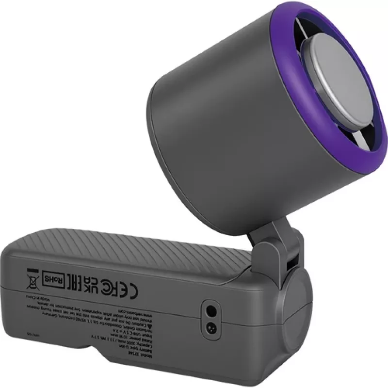 Ventilador de mão Verbatim Cool'n' Go Ice Touch Pro cinzento/roxo