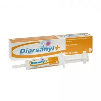 Pasta oral Ceva Diarsanyl Plus para cães e gatos com diarreia aguda, seringa de 24 ml
