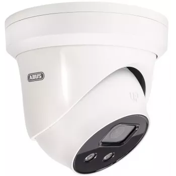 Câmara dome IP ABUS IPCB58511B 8 MP 4K com objetiva de 4 mm, PoE, visão noturna IV até 30 m, IP67/IK10, microfone integrado