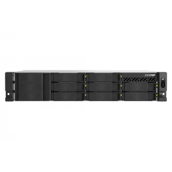 NAS rackmount de 10 baías QNAP TS-H1065EU-RP com Intel Xeon D-1622, 16GB RAM, 2.5GbE, fonte de alimentação redundante