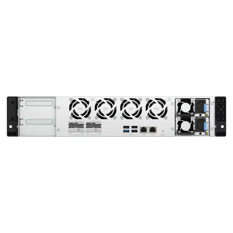 NAS rackmount de 10 baías QNAP TS-H1065EU-RP com Intel Xeon D-1622, 16GB RAM, 2.5GbE, fonte de alimentação redundante
