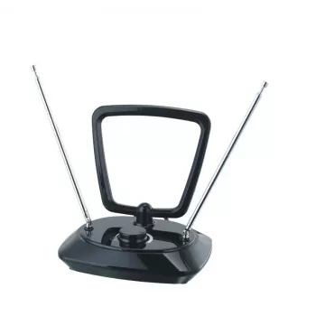 Philips SDV5200/12 Antena Interior para TV com Filtro 5G, DVB-T/T2, Cabo Coaxial 1,85 m, Preto